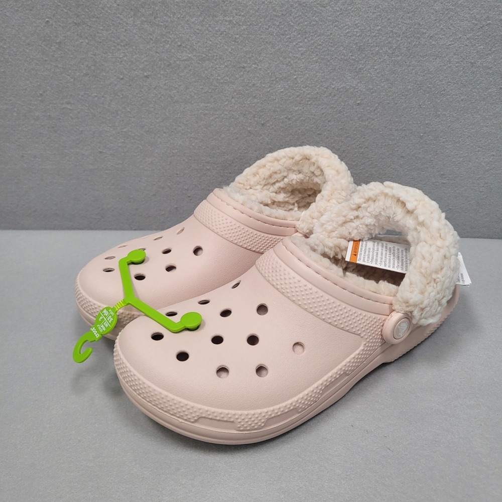 Crocs Classic Fleece Lined Clog Pink W8 M6 211396-6UR